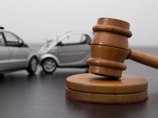 Gavel with Car Accident